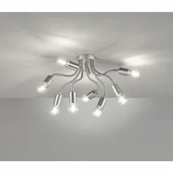 Plafonnier FHL-easy Bree Nickel mat, 8 lumières