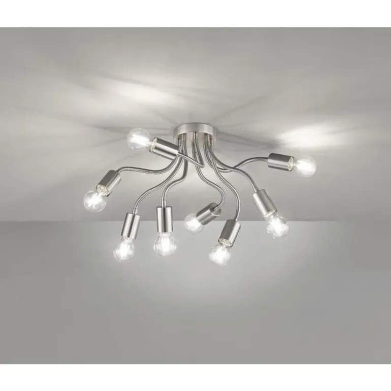 Plafonnier FHL-easy Bree Nickel mat, 8 lumières