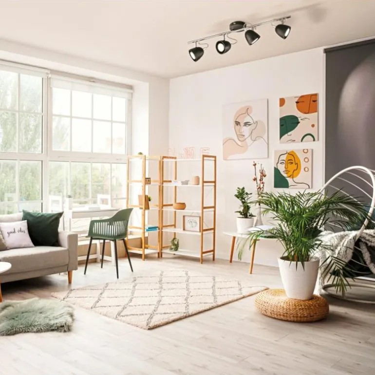 Plafonnier FHL-easy Gemma Chrome, Noir, 4 lumières