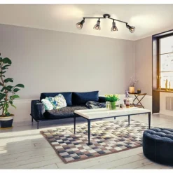 Plafonnier FHL-easy Jess Noir, 4 lumières