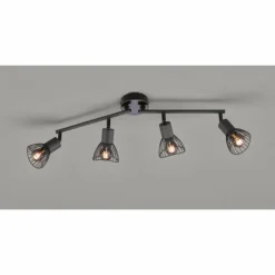 Plafonnier FHL-easy Jess Noir, 4 lumières