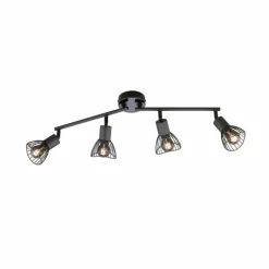 Plafonnier FHL-easy Jess Noir, 4 lumières