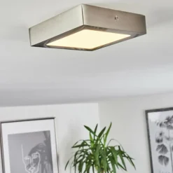 Plafonnier Finsrud LED Nickel mat, 1 lumière
