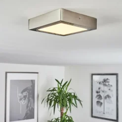 Plafonnier Finsrud LED Nickel mat, 1 lumière