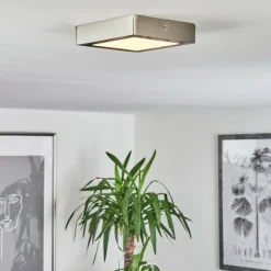 Plafonnier Finsrud LED Nickel mat, 1 lumière