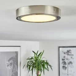 Plafonnier Finsrud LED Nickel mat, 1 lumière