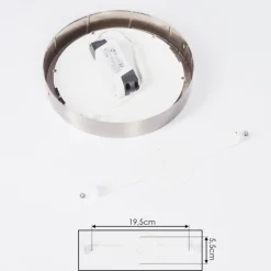 Plafonnier Finsrud LED Nickel mat, 1 lumière