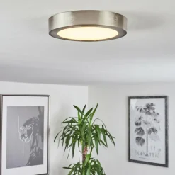 Plafonnier Finsrud LED Nickel mat, 1 lumière