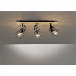 Plafonnier Fischer & Honsel living Die Noir, 3 lumières