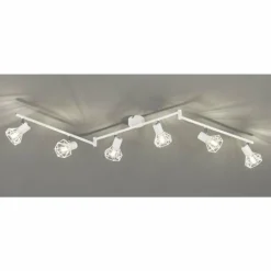 Plafonnier Fischer & Honsel Ran Blanc, 6 lumières