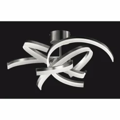 Plafonnier Fischer & Honsel Sund TW LED Nickel mat, 4 lumières, Télécommandes