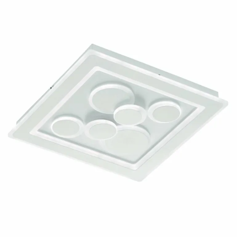 Plafonnier Fischer & Honsel Ratio LED Blanc, 1 lumière, Télécommandes