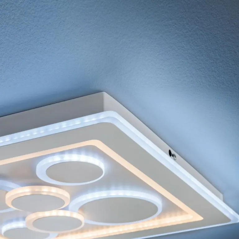 Plafonnier Fischer & Honsel Ratio LED Blanc, 1 lumière, Télécommandes