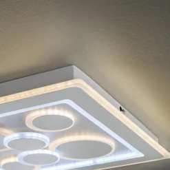 Plafonnier Fischer & Honsel Ratio LED Blanc, 1 lumière, Télécommandes