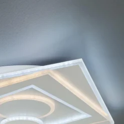 Plafonnier Fischer & Honsel Ratio LED Blanc, 1 lumière, Télécommandes