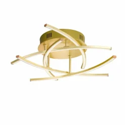 Plafonnier Fischer & Honsel Cross TW LED Laiton, 5 lumières, Télécommandes