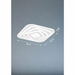 Plafonnier Fischer & Honsel Queen LED Blanc, 1 lumière, Télécommandes