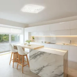 Plafonnier Fischer & Honsel Hero LED Blanc, 1 lumière, Télécommandes, Changeur de couleurs