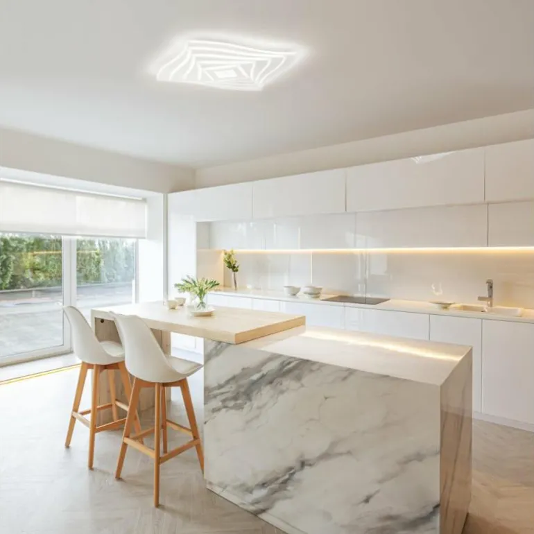 Plafonnier Fischer & Honsel Hero LED Blanc, 1 lumière, Télécommandes, Changeur de couleurs