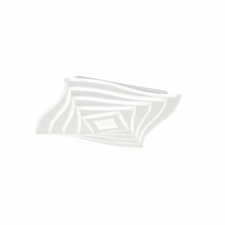 Plafonnier Fischer & Honsel Hero LED Blanc, 1 lumière, Télécommandes, Changeur de couleurs