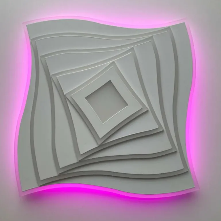 Plafonnier Fischer & Honsel Hero LED Blanc, 1 lumière, Télécommandes, Changeur de couleurs