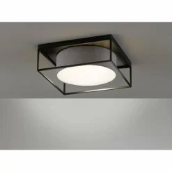 Plafonnier Fischer & Honsel Carre Noir, 3 lumières