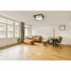 Plafonnier Fischer & Honsel Carre Noir, 3 lumières