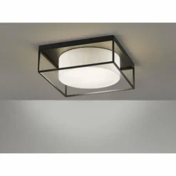 Plafonnier Fischer & Honsel Carre Noir, 3 lumières