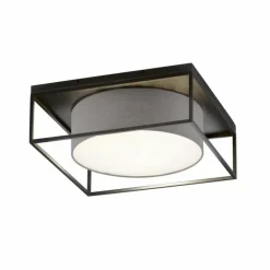 Plafonnier Fischer & Honsel Carre Noir, 4 lumières