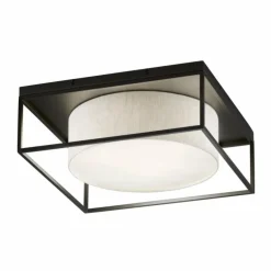 Plafonnier Fischer & Honsel Carre Noir, 3 lumières