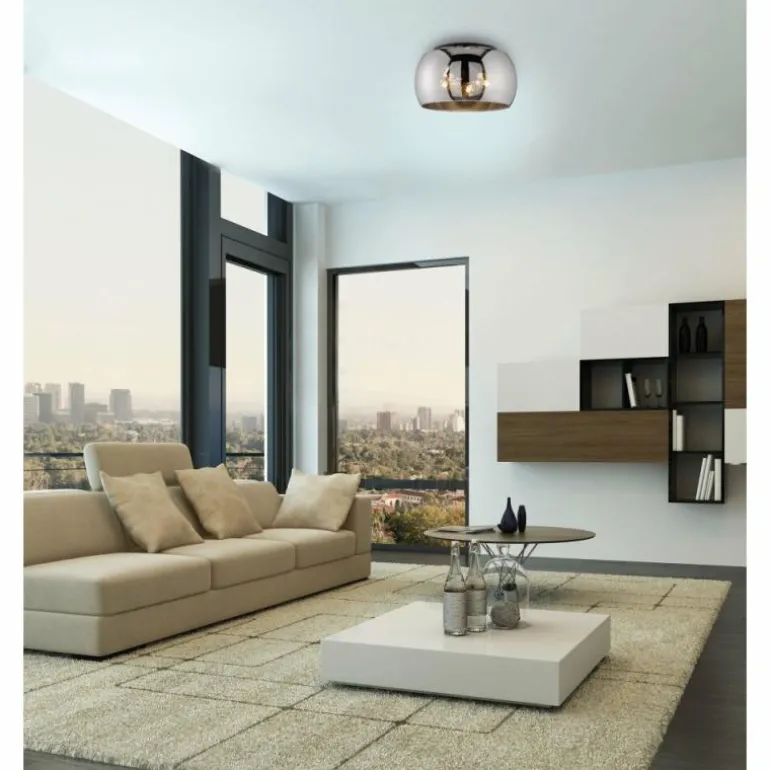 Plafonnier Fischer & Honsel Dima Noir, 3 lumières