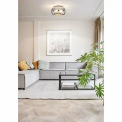 Plafonnier Fischer & Honsel Dima Noir, 3 lumières