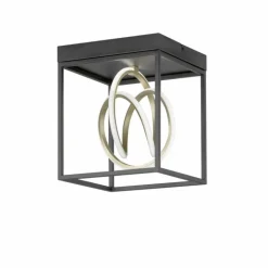 Plafonnier Fischer & Honsel Gisi LED Noir, 1 lumière, Télécommandes