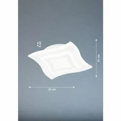 Plafonnier Fischer & Honsel Gorden LED Blanc, 1 lumière, Télécommandes