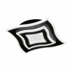 Plafonnier Fischer & Honsel Gorden LED Noir, 1 lumière, Télécommandes