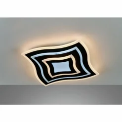 Plafonnier Fischer & Honsel Gorden LED Noir, 1 lumière, Télécommandes