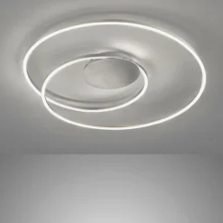 Plafonnier Fischer & Honsel Holy LED Nickel mat, 1 lumière, Télécommandes