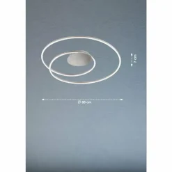 Plafonnier Fischer & Honsel Holy LED Nickel mat, 1 lumière, Télécommandes