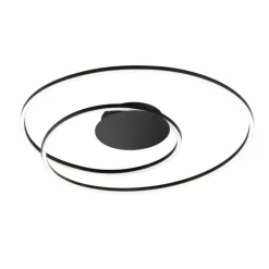 Plafonnier Fischer & Honsel Holy LED Noir, 1 lumière, Télécommandes