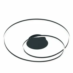 Plafonnier Fischer & Honsel Holy LED Noir, 1 lumière, Télécommandes