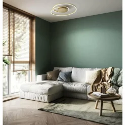 Plafonnier Fischer & Honsel Holy LED Laiton, 1 lumière, Télécommandes