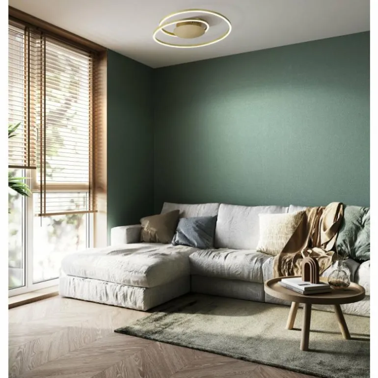 Plafonnier Fischer & Honsel Holy LED Laiton, 1 lumière, Télécommandes