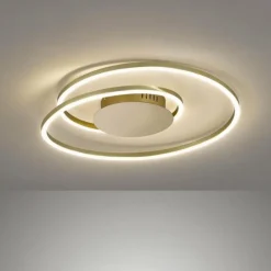 Plafonnier Fischer & Honsel Holy LED Laiton, 1 lumière, Télécommandes