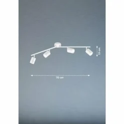 Plafonnier Fischer & Honsel Vano Blanc, 4 lumières