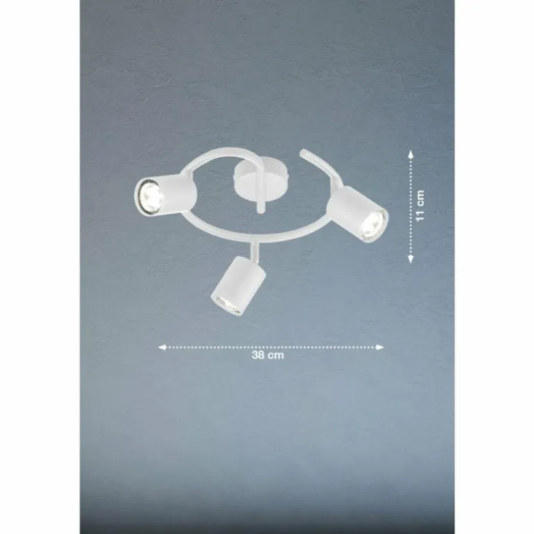 Plafonnier Fischer & Honsel Vano Blanc, 3 lumières