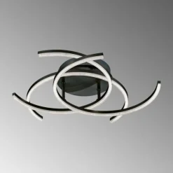 Plafonnier Fischer & Honsel Visby LED Noir, 3 lumières, Télécommandes