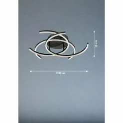 Plafonnier Fischer & Honsel Visby LED Noir, 3 lumières, Télécommandes