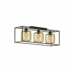 Plafonnier Fischer & Honsel Caydo Noir, 3 lumières