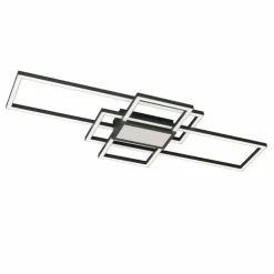 Plafonnier Fischer & Honsel Seth LED Noir, 1 lumière, Télécommandes