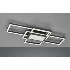 Plafonnier Fischer & Honsel Seth LED Noir, 1 lumière, Télécommandes